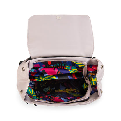 Mochila porta notebook grande lizel blanco crudo