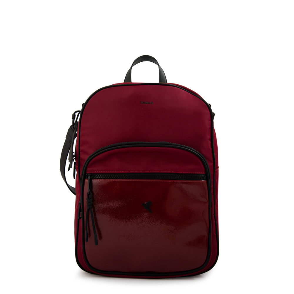 Mochila porta notebook grande carina burdeo