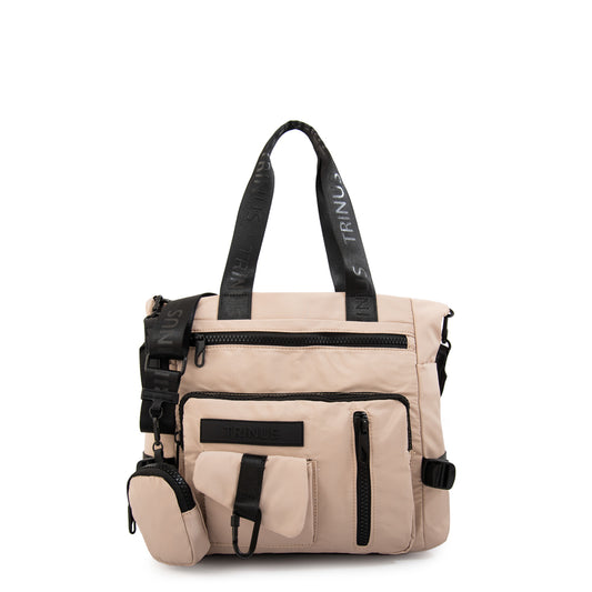 Cartera Dos Asas regina grande beige