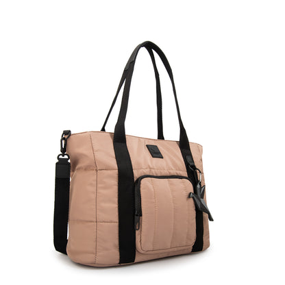Cartera tote porta notebook florence mediana beige