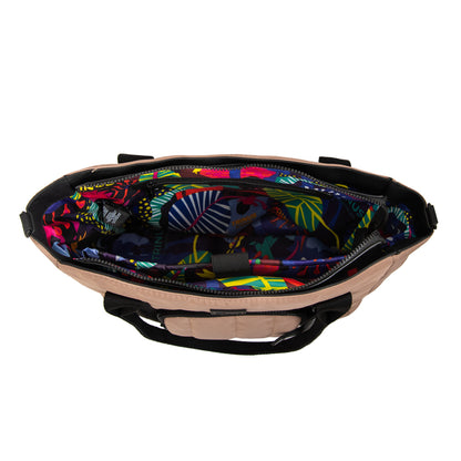 Cartera tote porta notebook florence mediana beige