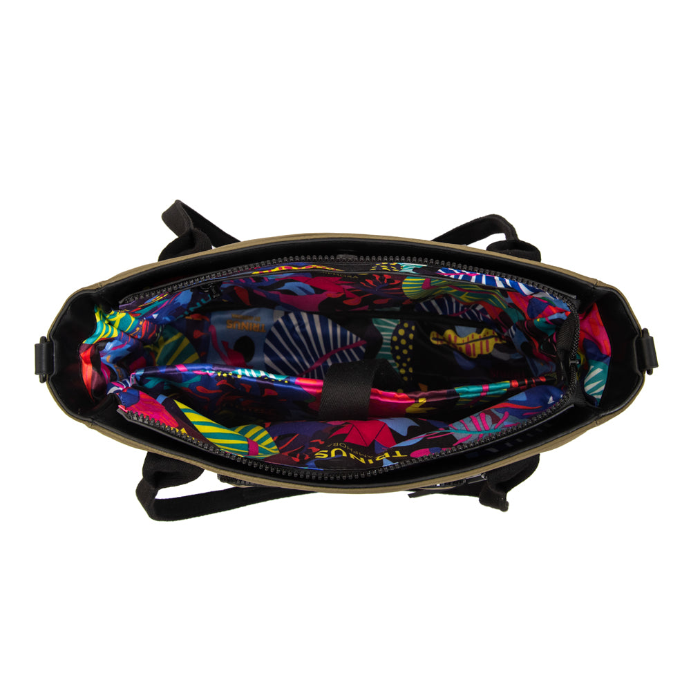 Cartera tote porta notebook florence mediana verde oliva