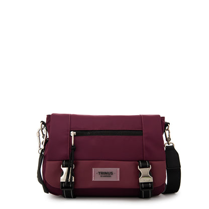 Cartera Bandolera mediana dania burdeo