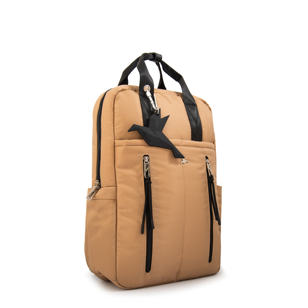Mochila porta notebook juliana grande beige oscuro