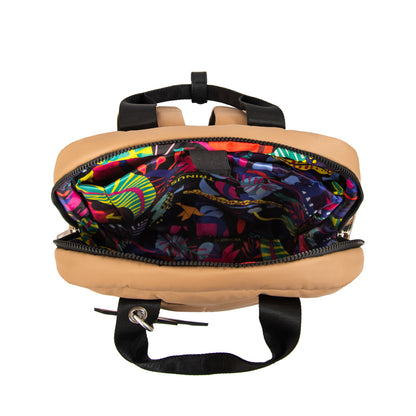 Mochila porta notebook juliana grande beige oscuro