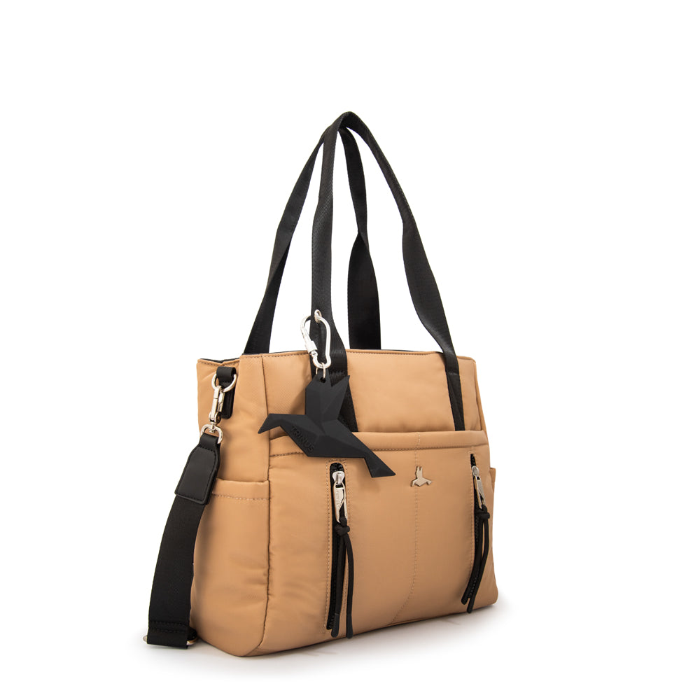 Cartera tote juliana grande beige oscuro