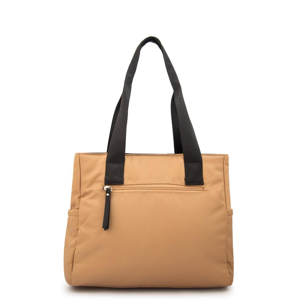 Cartera tote juliana grande beige oscuro