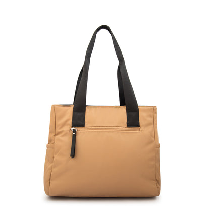 Cartera tote juliana grande beige oscuro