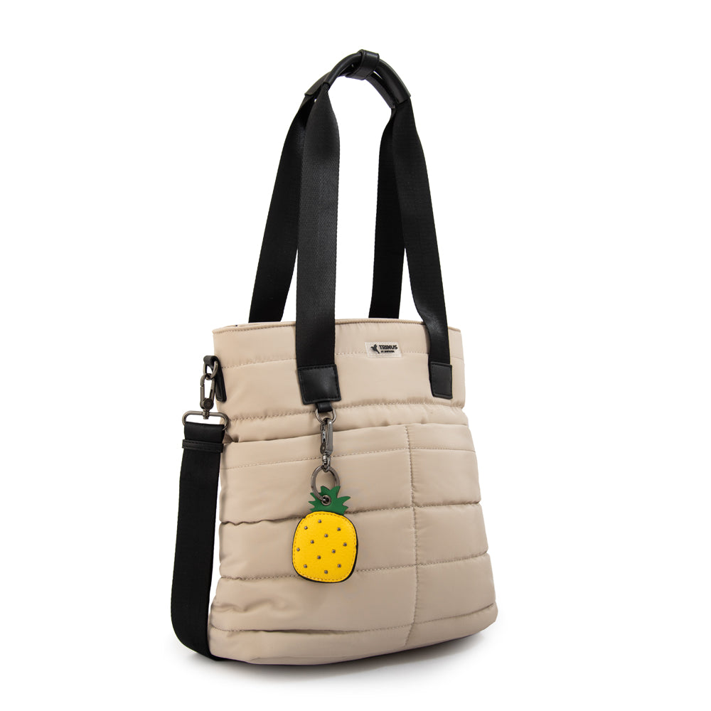Cartera tote shopping tiana mediana beige