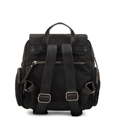 Mochila con tapa sahara pequeña negro