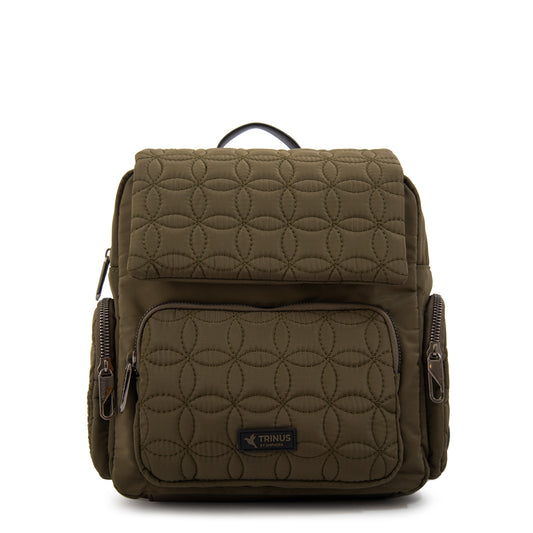 Mochila con tapa sahara pequeña verde oliva