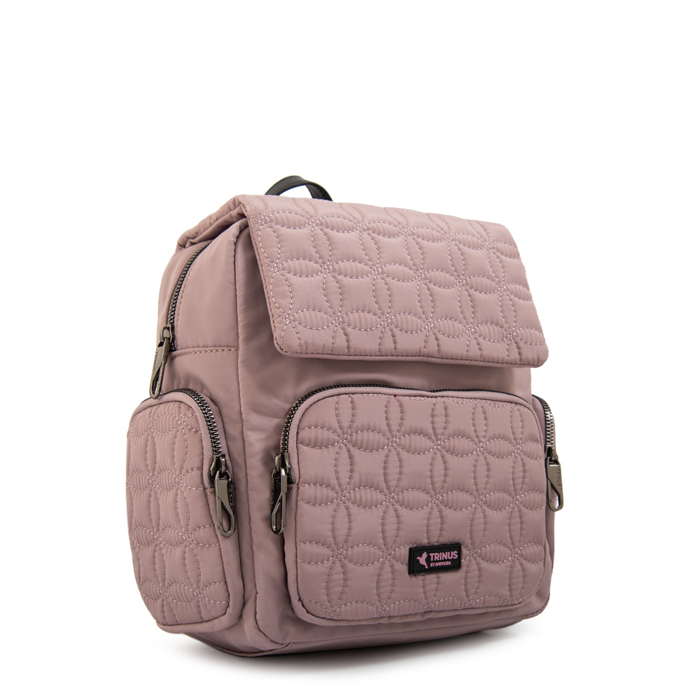 Mochila con tapa sahara pequeña rosa viejo