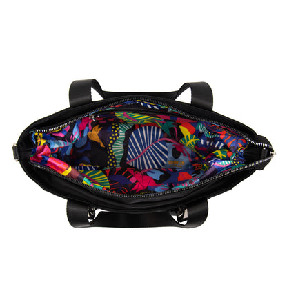 Cartera dos asas college grande negro