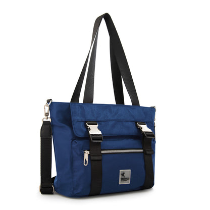 Cartera dos asas college grande azul