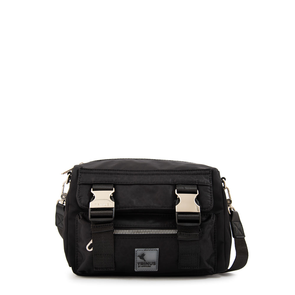 Cartera bandolera college pequeña negro