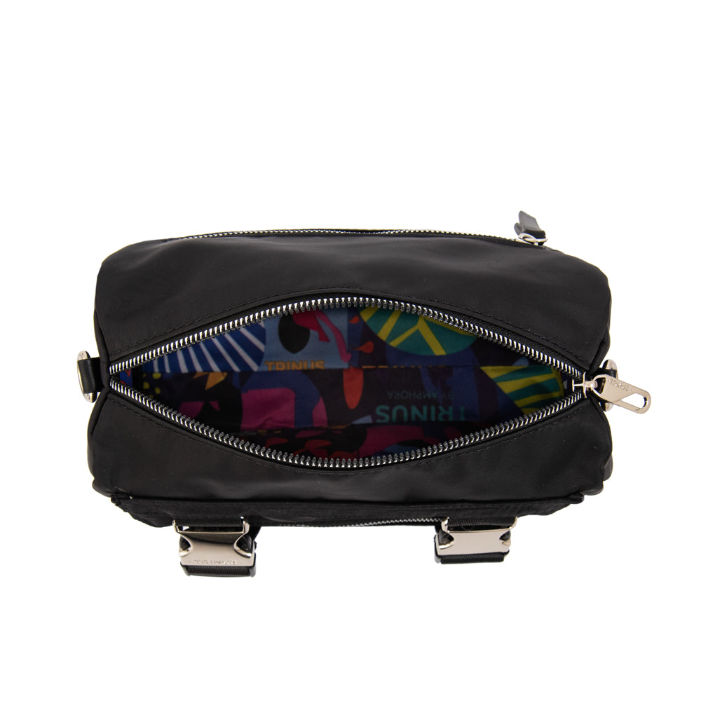 Cartera bandolera college pequeña negro