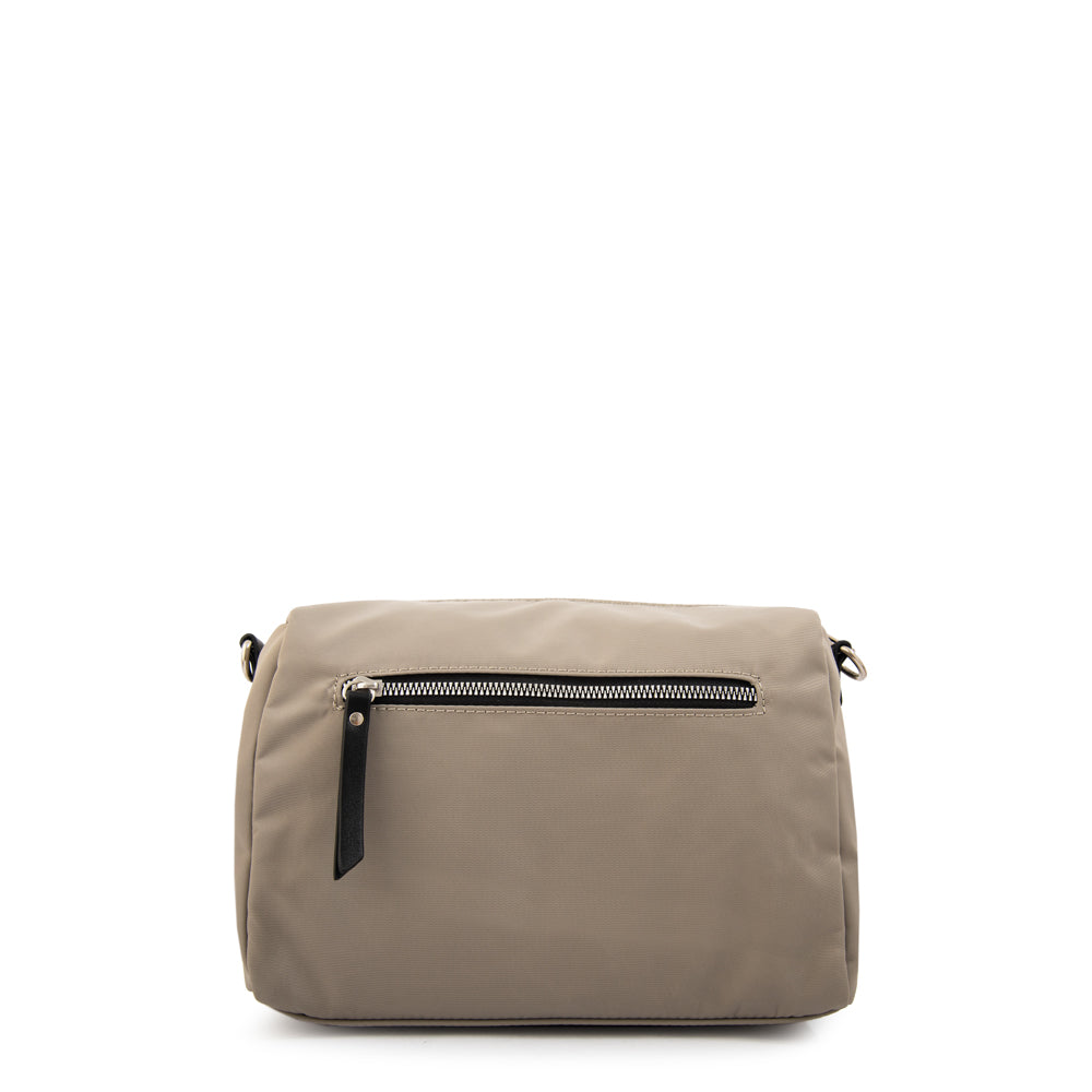 Cartera bandolera college pequeña taupe