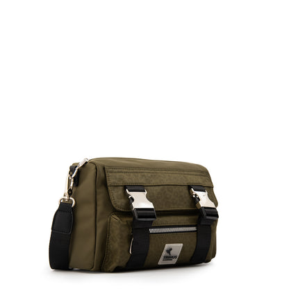 Cartera bandolera college pequeña verde oliva