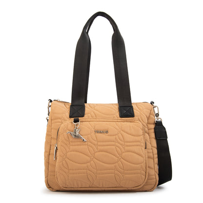 Cartera tote ivanca grande beige oscuro
