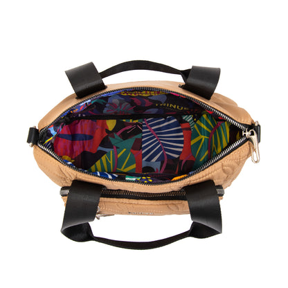 Cartera tote ivanca grande beige oscuro