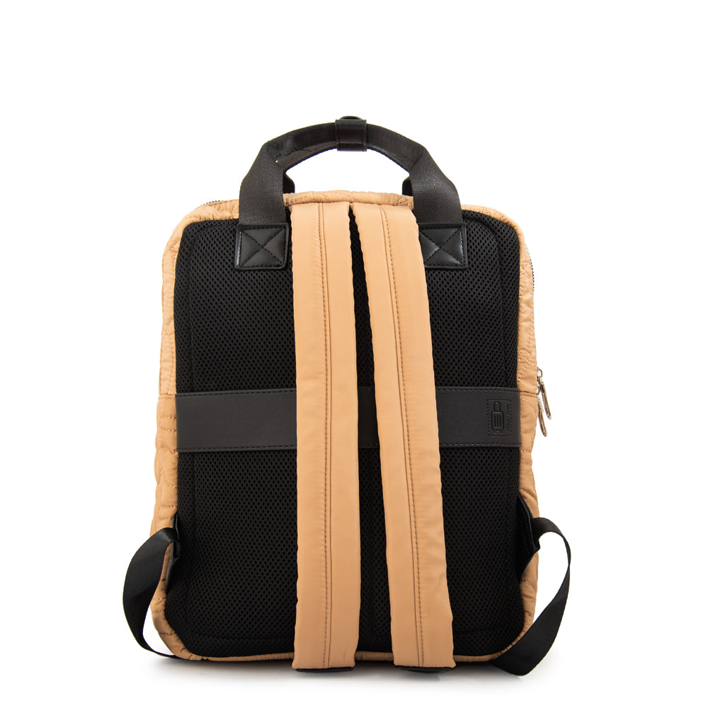 Mochila porta notebook ivanca grande beige oscuro