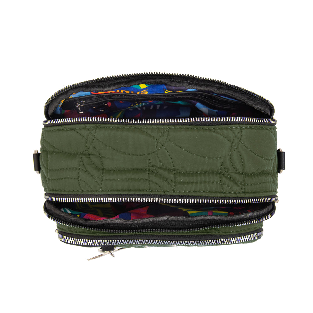 Cartera bandolera ivanca mediana verde oliva