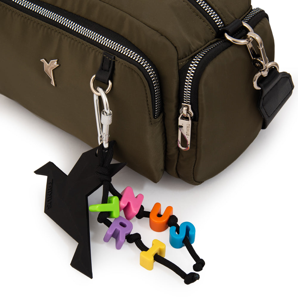 Cartera bandolera melania mediana verde oliva