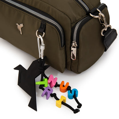 Cartera bandolera melania mediana verde oliva