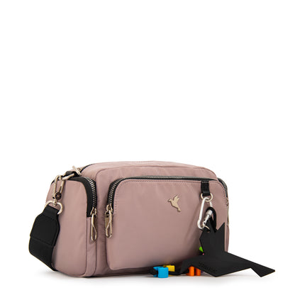 Cartera bandolera melania mediana rosa viejo